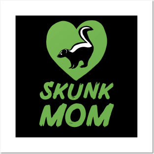 Skunk Mom for Skunk Lovers, Green Posters and Art